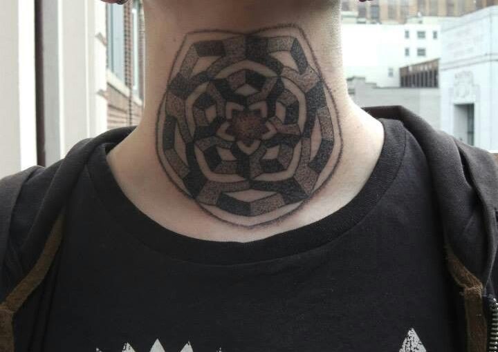 Geometric Tattoo Neck Ideas