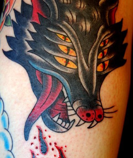 Wolf Tattoo Traditional Ideas