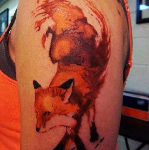 Geometric Tattoo Fox Ideas