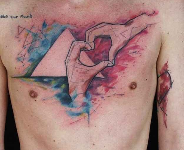 Geometric Tattoo Triangle Ideas