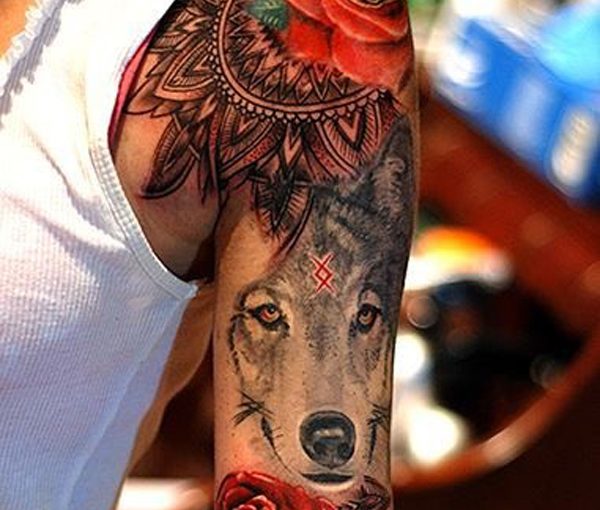 Mandala Wolf Tattoo Ideas