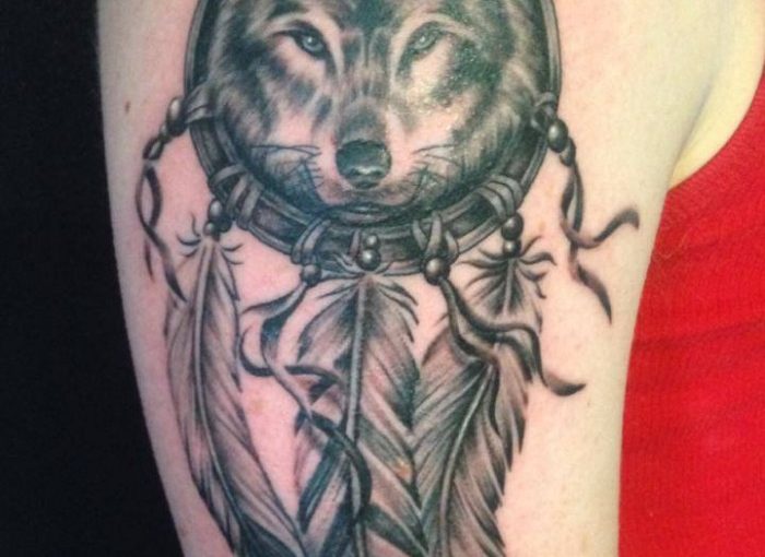 Wolf Tattoo Dreamcatcher Ideas