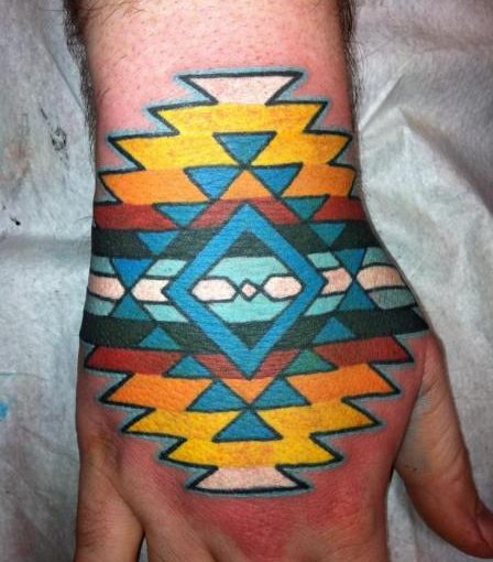 Geometric Tattoo Hand Ideas
