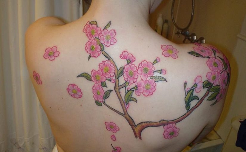 Cherry Blossom Watercolor Tattoos Ideas