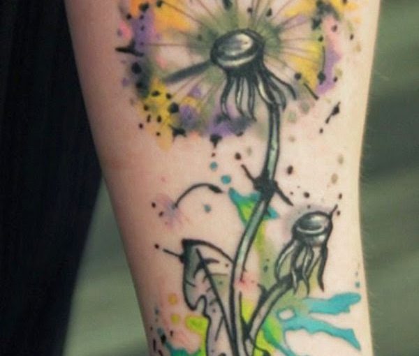 Watercolor Tattoos Dandelion Ideas