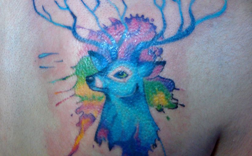 Watercolor Tattoos Deer Ideas