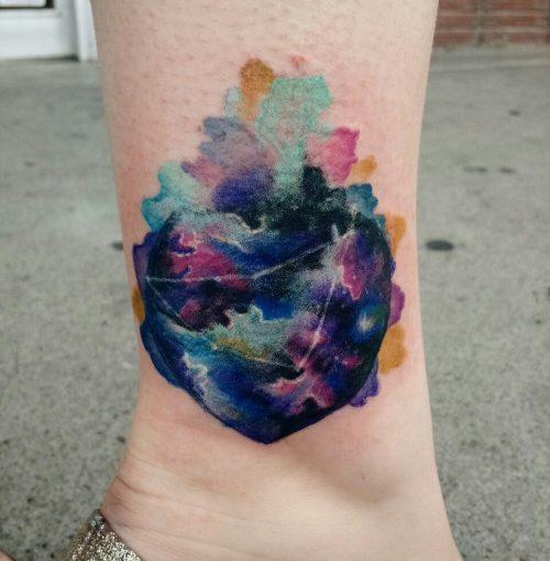 Watercolor Tattoos Galaxy Ideas