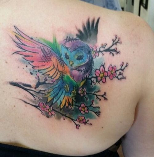 Watercolor Tattoos Owl Ideas