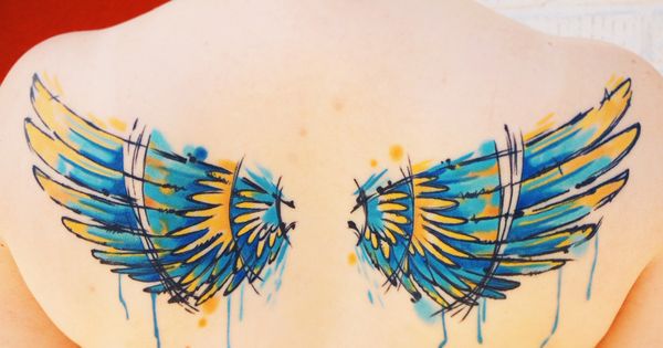 Watercolor Tattoos Wings Ideas
