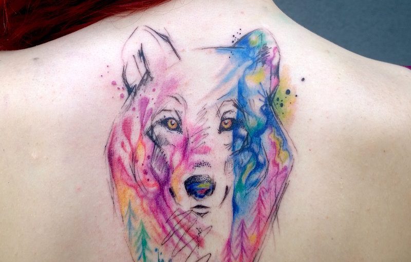 Watercolor Tattoos Wolf Ideas