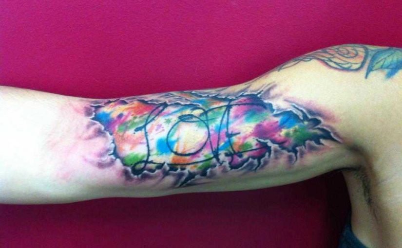 Watercolor Tattoos Words Ideas